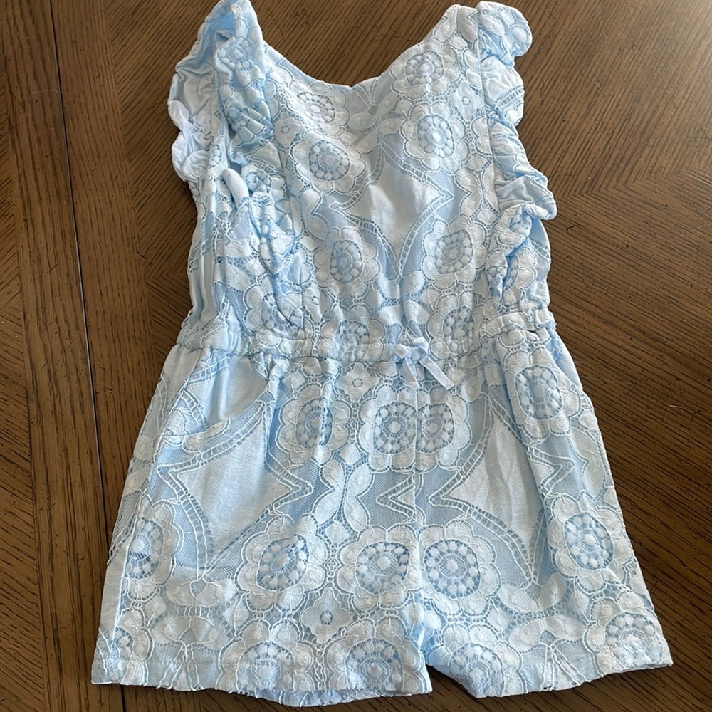Janie and Jack Light blue Romper